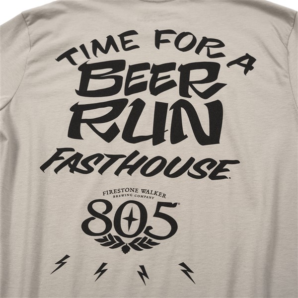 Fasthouse 805 Beer Run Tee Light Grey - Image 2