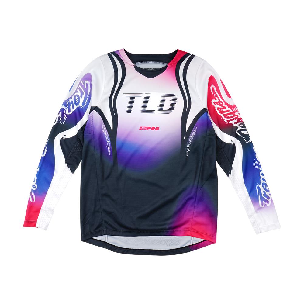Troy Lee Designs GP Pro Drip Motocross Jersey Youth Black/Purple - Image 1