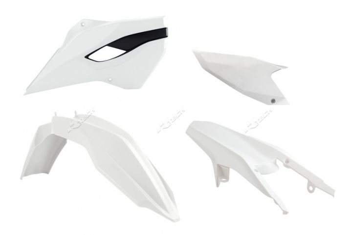 PLASTICS KIT RTECH HUSABERG TE125 TE250 TE300 FE350 13-14 WHITE - Image 1