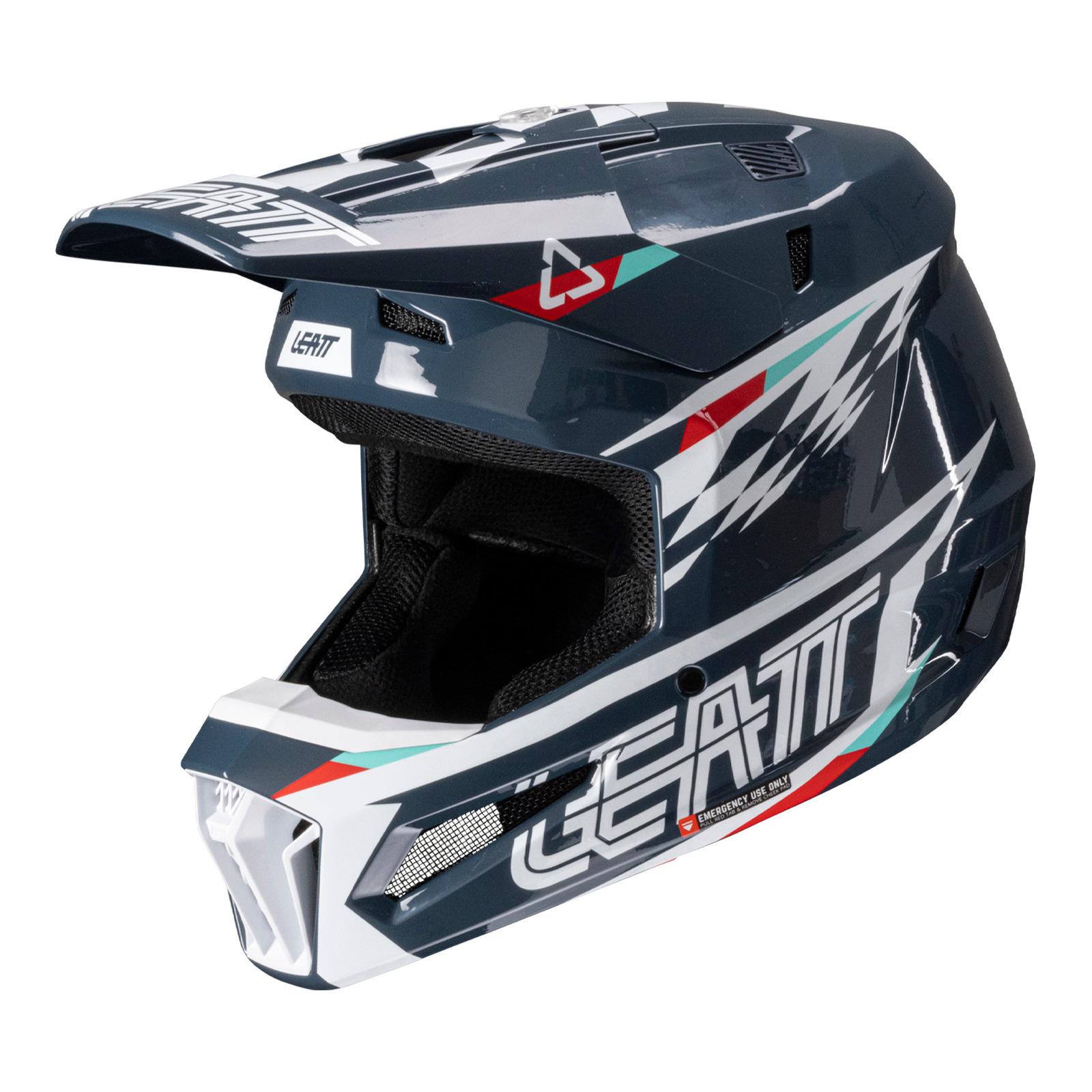 Leatt 3.5 Motocross Helmet Kit - Blue - Image 2