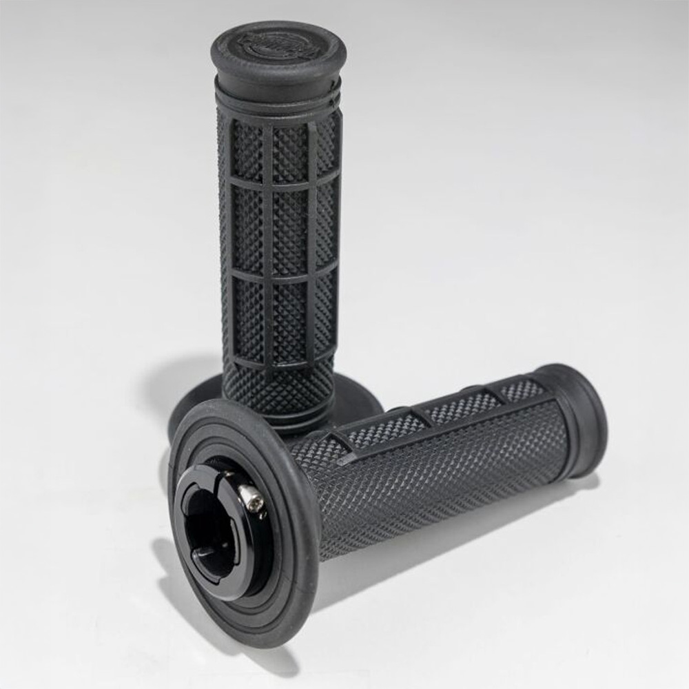 Black/Black Pro Series Lock On Grips 1/2 Waffle Pro Taper - Image 1