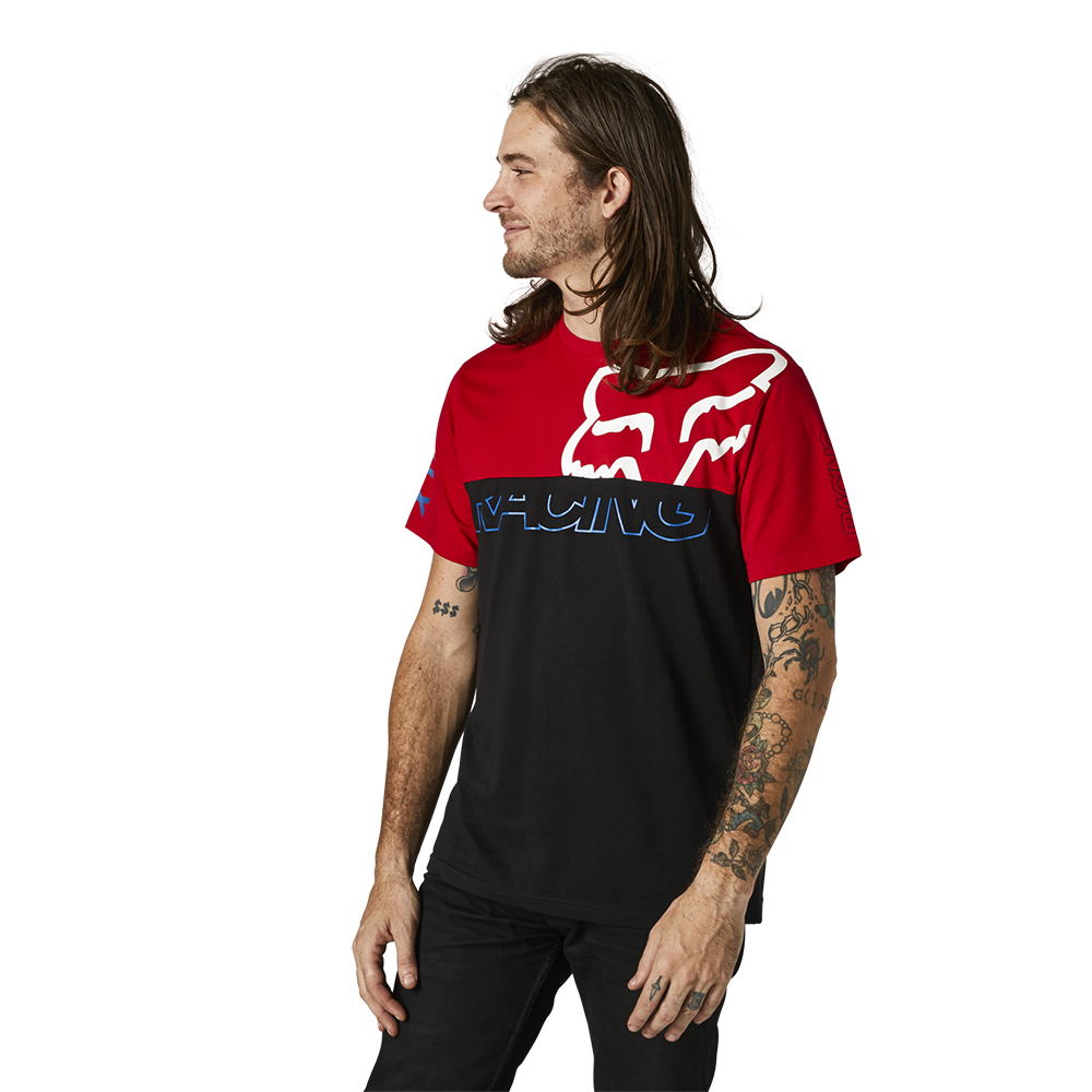 Fox Skew Crew Flame Red Tee - Image 3