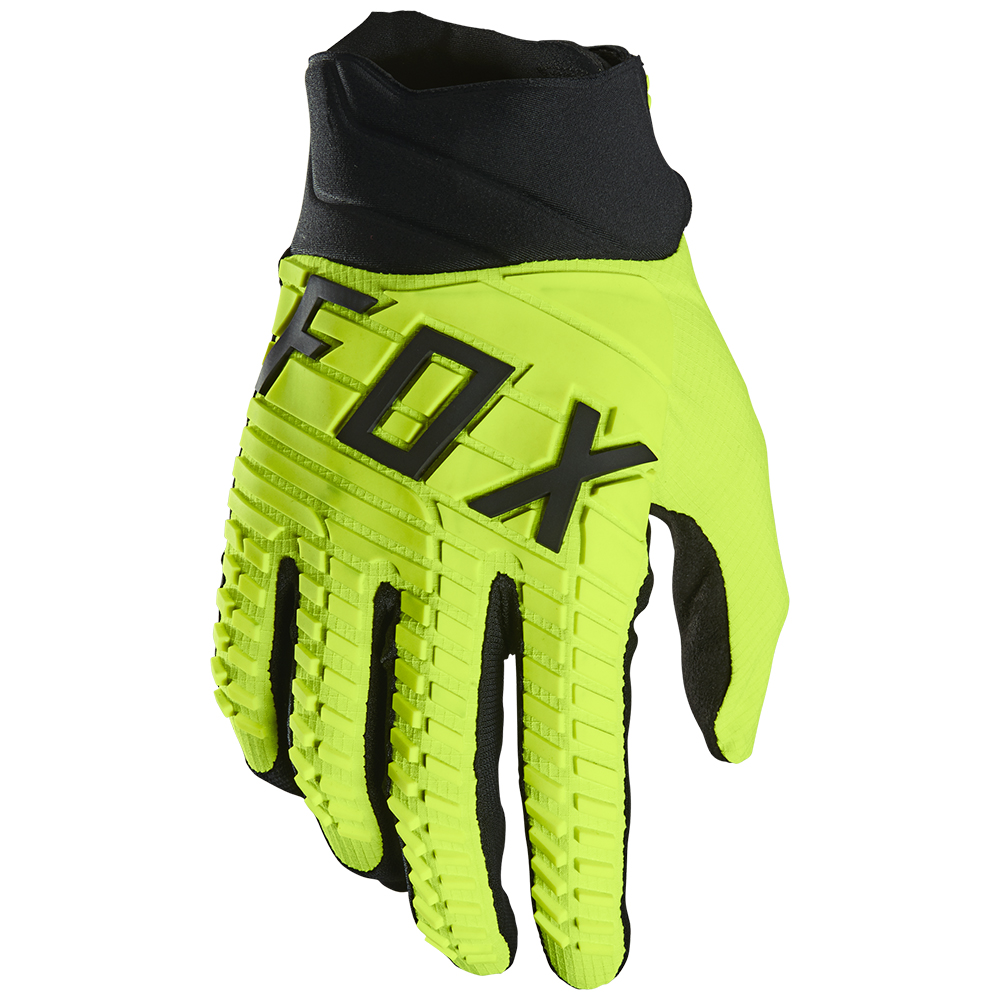Fox 360 Yellow Motocross Gloves - Image 1