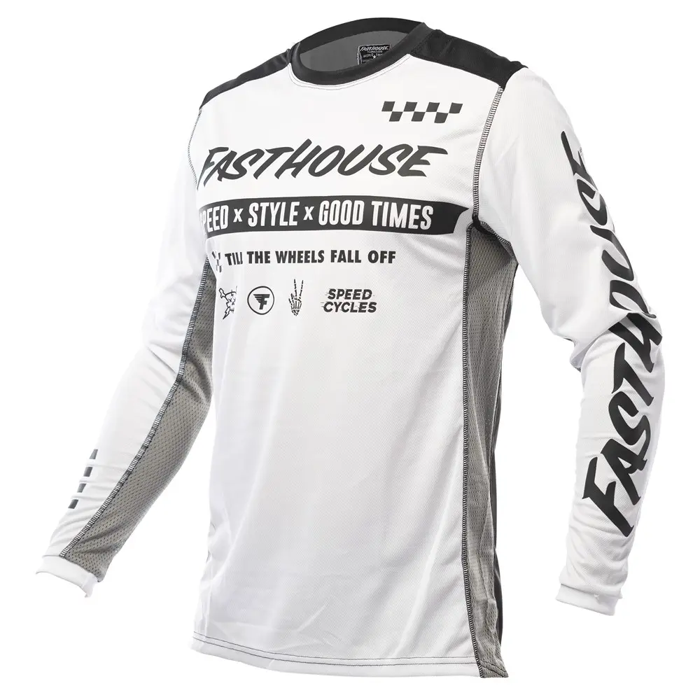 Fasthouse Grindhouse Domingo Motocross Jersey White