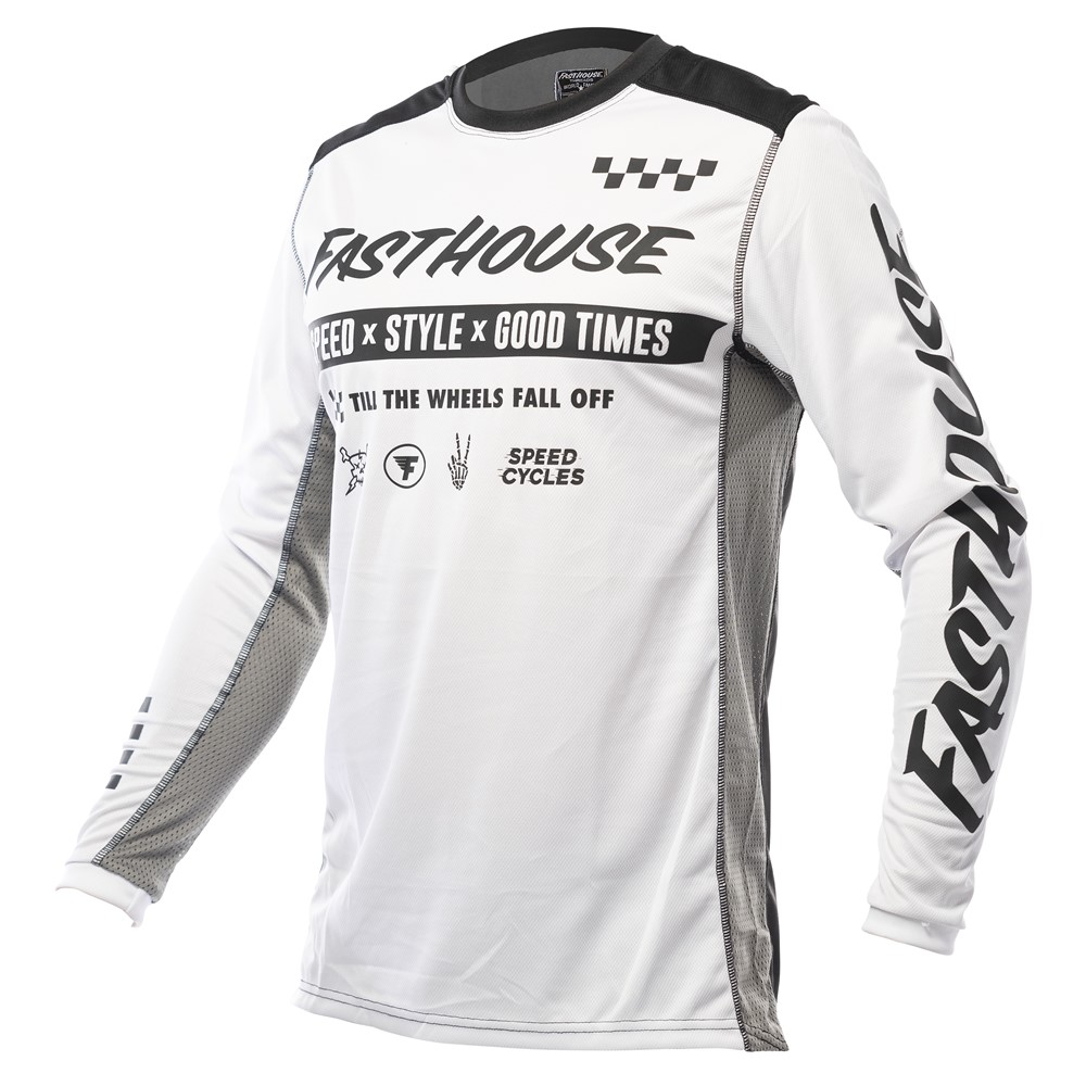 Fasthouse Grindhouse Domingo Motocross Jersey White - Image 1
