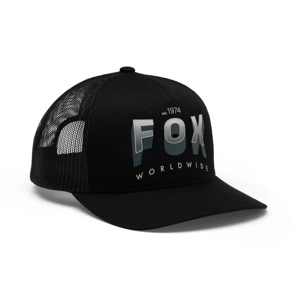 Fox Block Mesh Trucker Hat Black