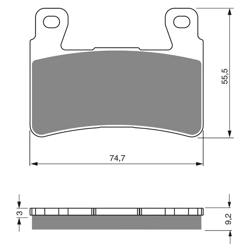 BRAKE PADS GOLDFREN SINT SPRTS GF279 - S3 ( PH273 - HD only)