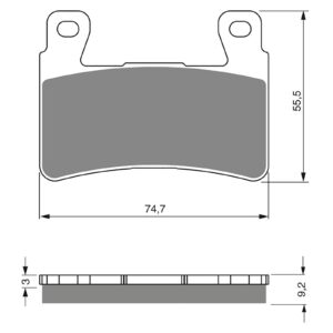 BRAKE PADS GOLDFREN SINT SPRTS GF279 - S3 ( PH273 - HD only) - Image 1
