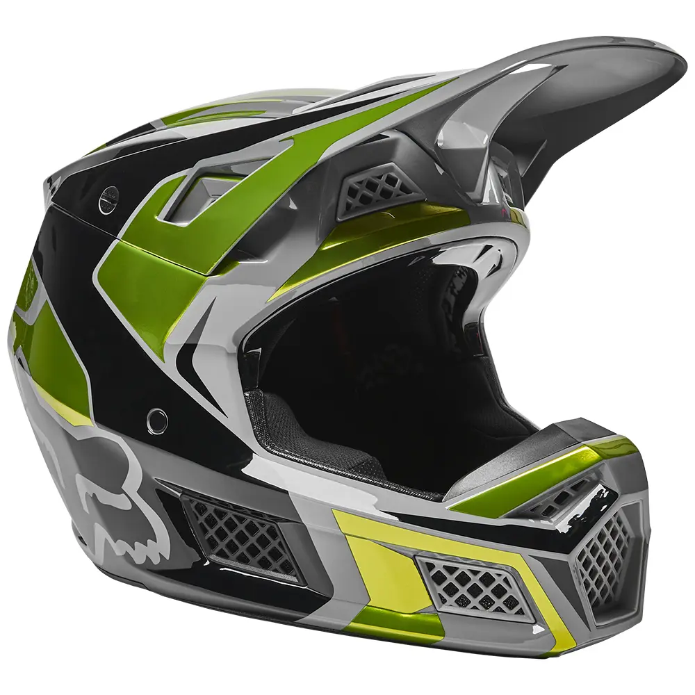 Motocross Helmet Fox V3 RS Mirer Flo Yellow