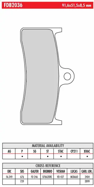 FERODO BRAKE BPADS 312ST
