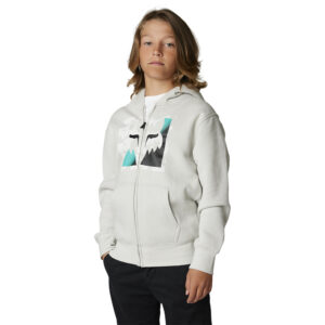 Fox Detonate Zip Fleece Hoody Youth Light Grey - Image 2