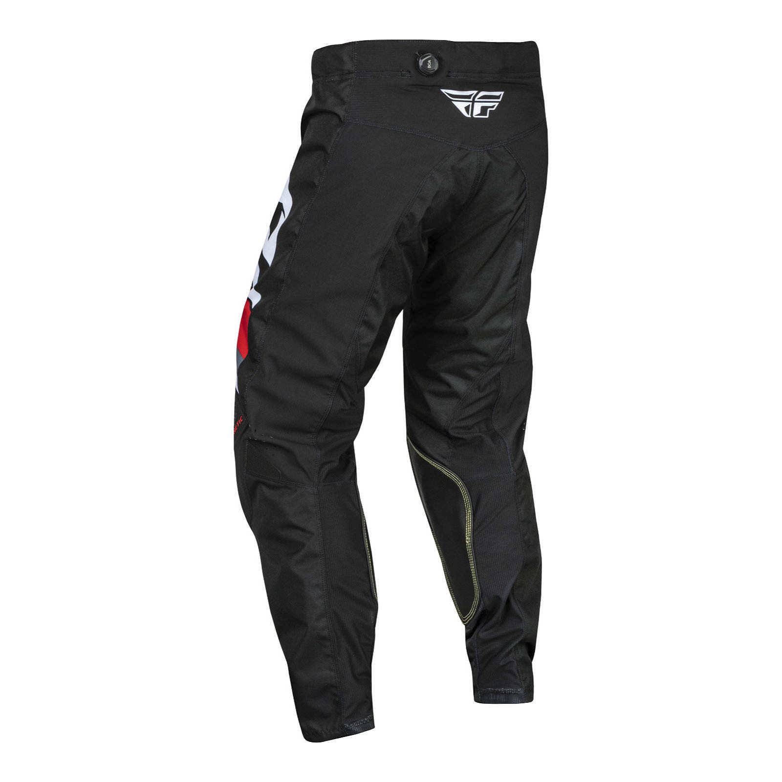 FLY Racing Kinetic Prix Motocross Pants Youth Red / Grey / White - Image 2