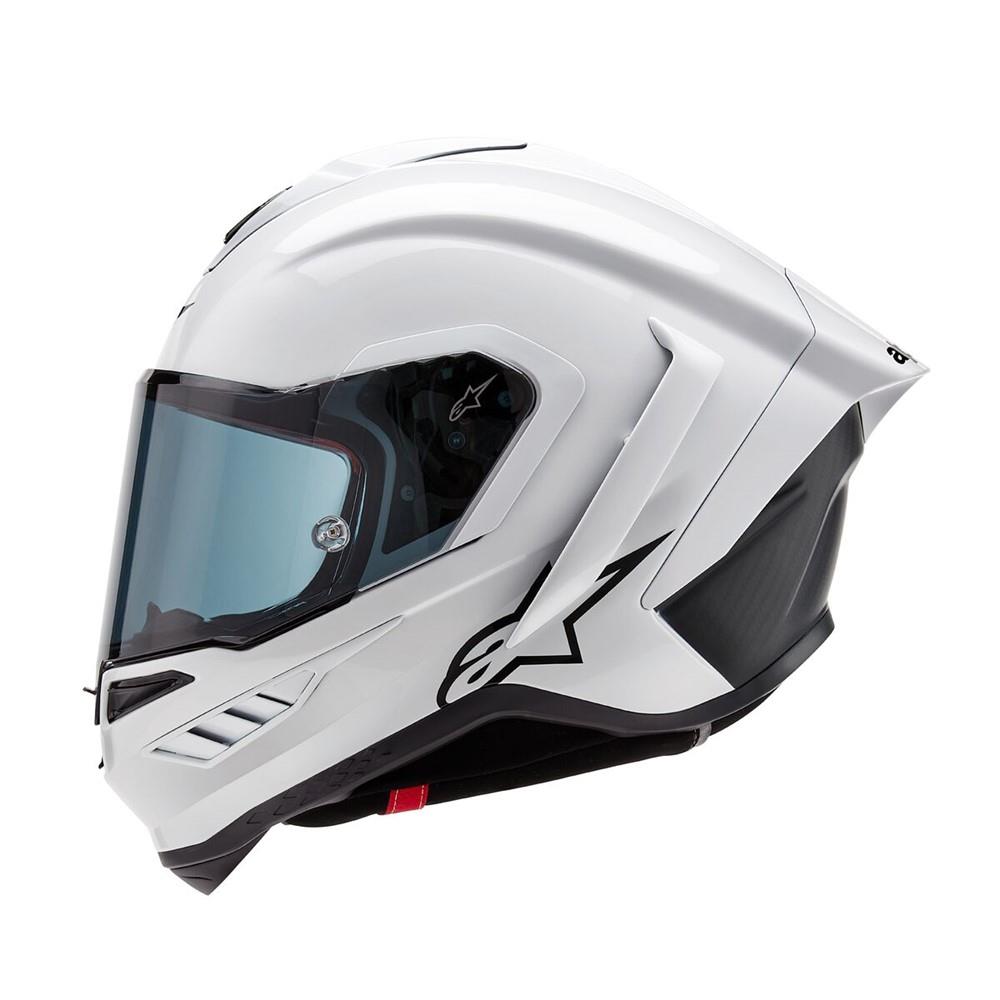 Alpinestars Supertech R10 Helmet Solid White Gloss/Matte Black - Image 2