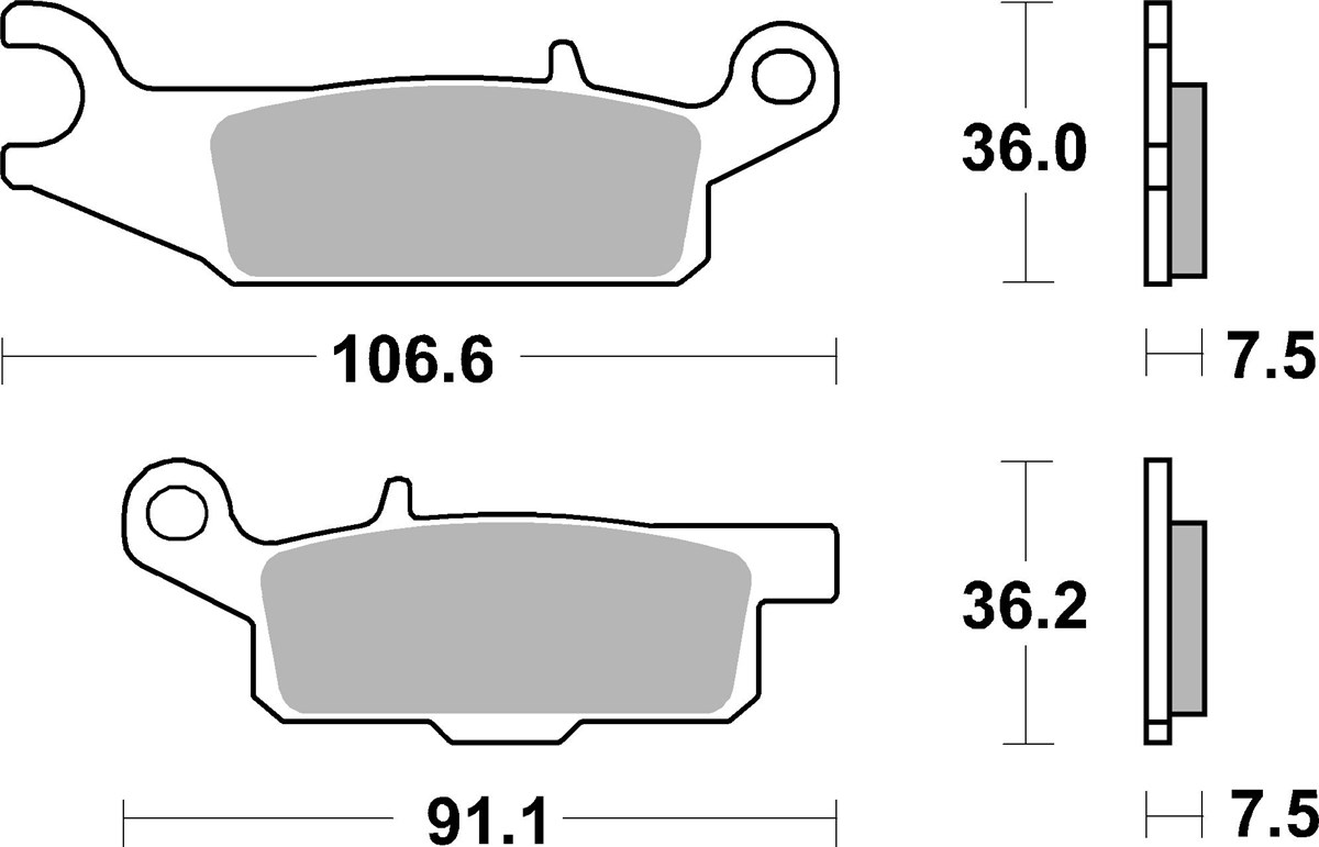 SBS 849SI Front/Rear Brake Pads - Image 1
