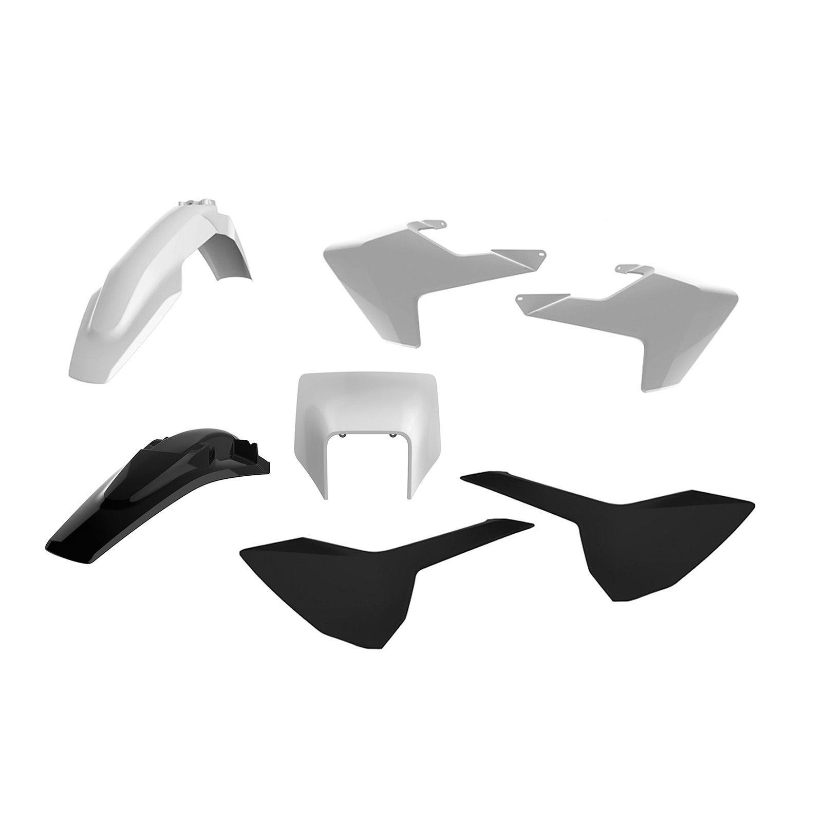POLISPORT ENDURO KIT W/ MASK HUSQ TE/FE 17-19 WHT/BLK - Image 1