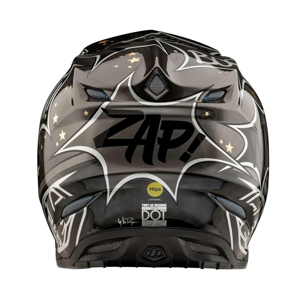 Troy Lee Designs SE5 ECE Carbon Cosmic Explosion Motocross Helmet Grey - Image 5