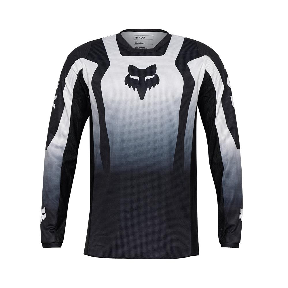 Fox 180 Lean Motocross Jersey Black/White - Image 1