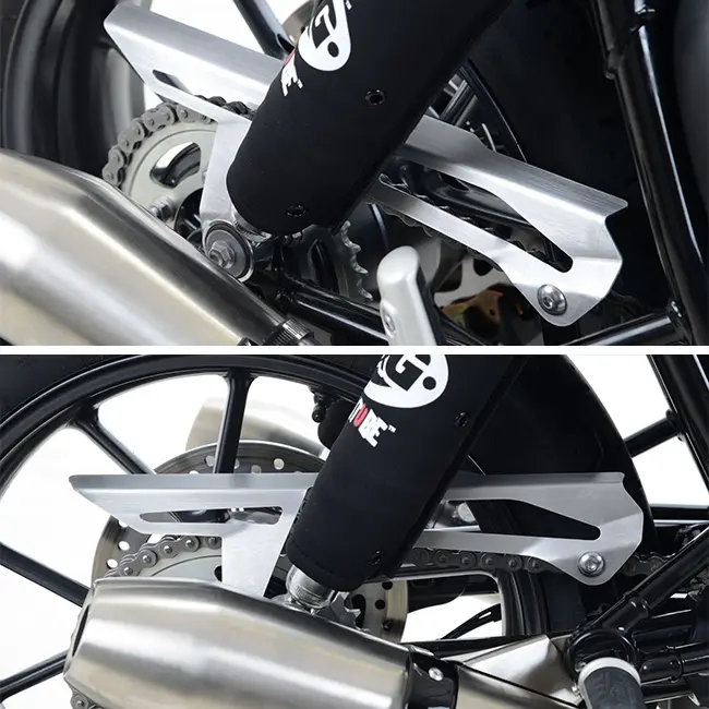 Brushed steel Chain Guard Triumph Street Twin R&G