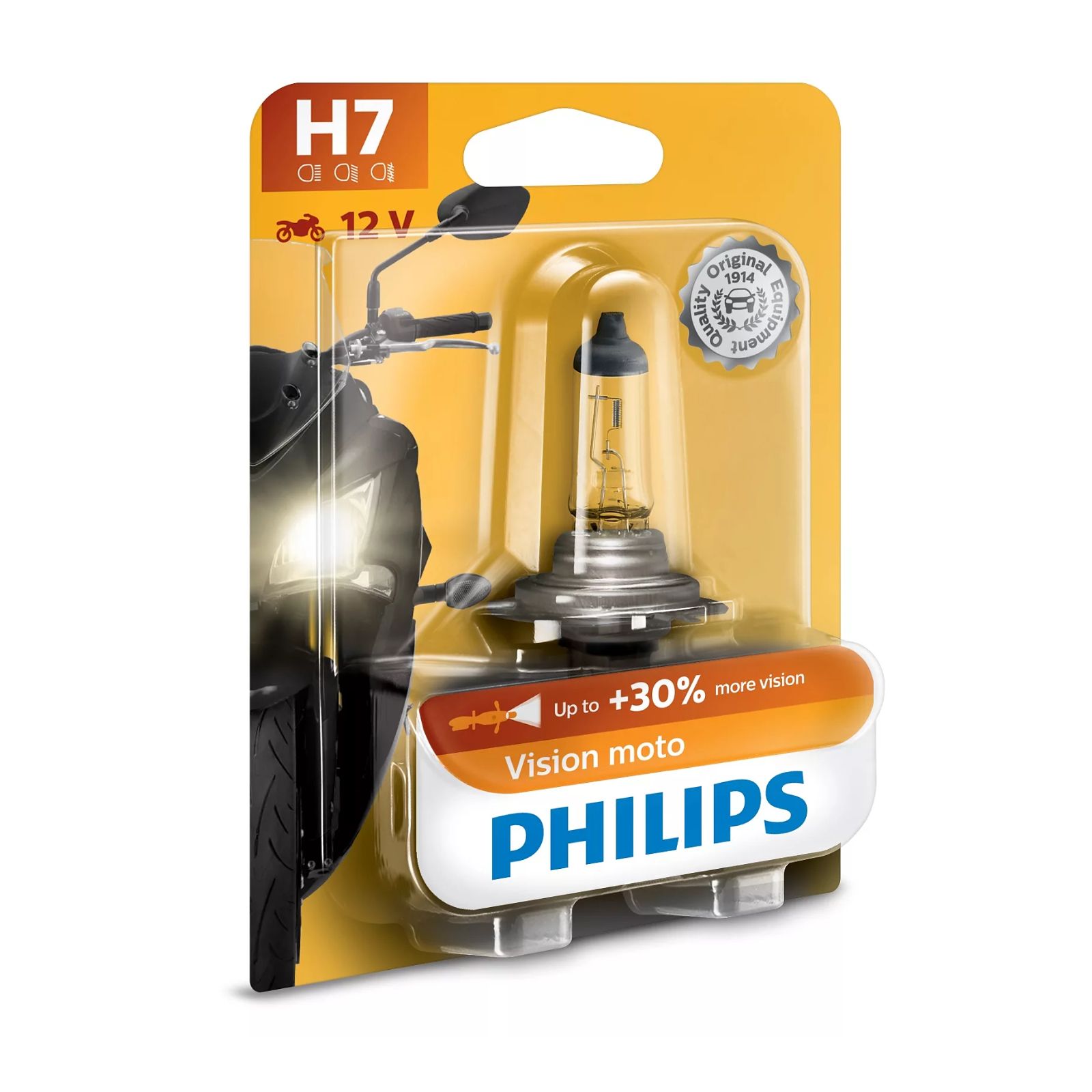PHILIPS BULB H7 12972 PR 12V 55W PX26d BW VISION MOTO - Image 1