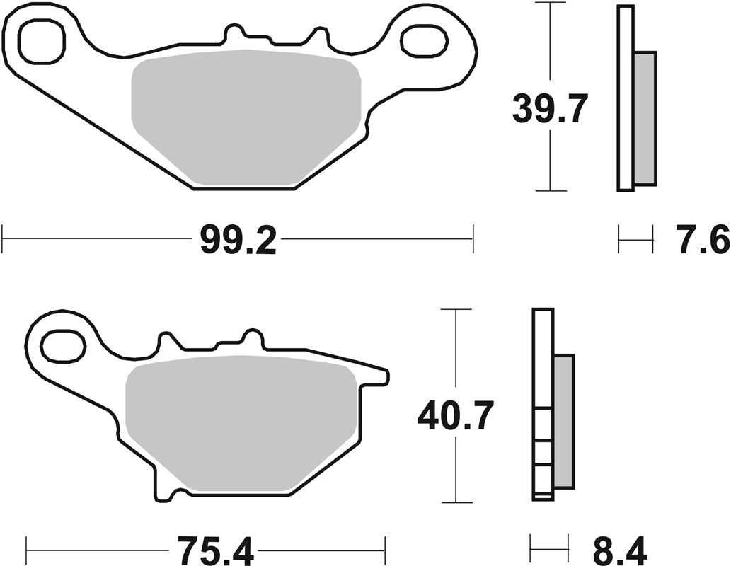 SBS 702CS Front/Rear Brake Pads - Image 1