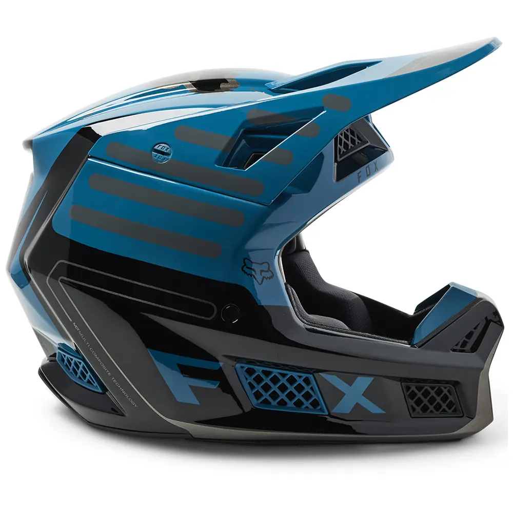 Fox V3 RS Ryaktr MIPS ECE Motocross Helmet Maui Blue