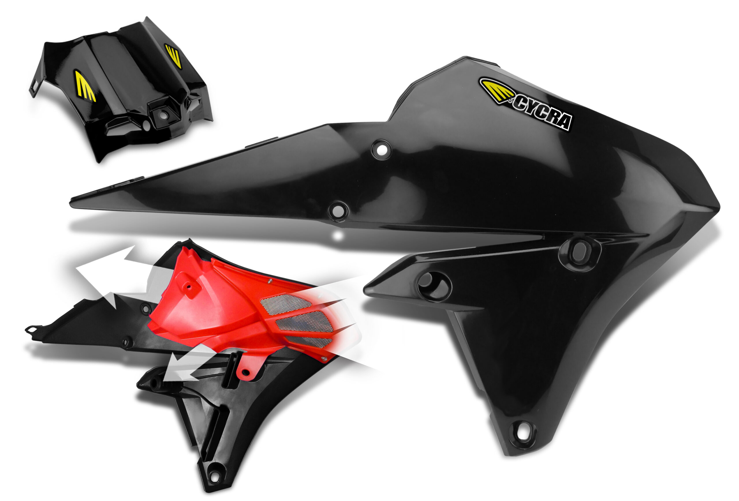 PF SHROUD WR250F YZFX 14-16 BK - Image 1