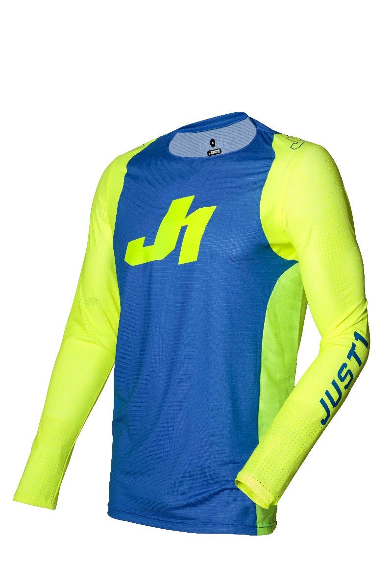 JUST1 J-FLEX MX JERSEY ARIA BLU/FLUO YEL MD - Image 1