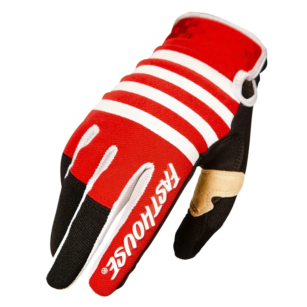 Fasthouse Speed Style Striper Motocross Gloves Red/Black