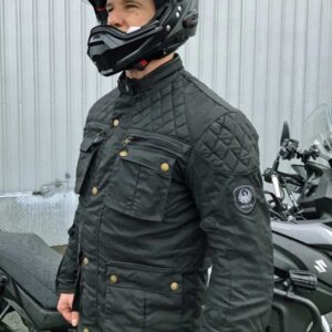 Merlon Edale Wax Cotton Road Jacket Black - Image 3