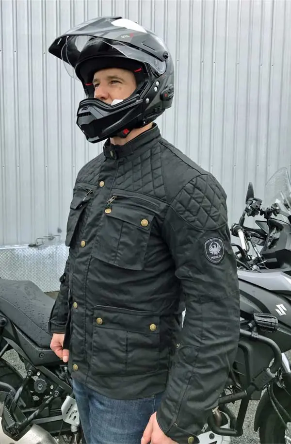 Merlon Edale Wax Cotton Road Jacket Black