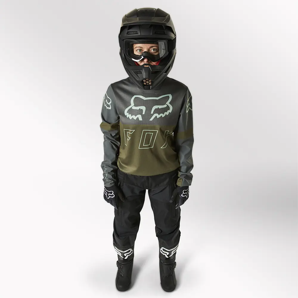 Fox Legion LT Womens Green Motocross Jersey