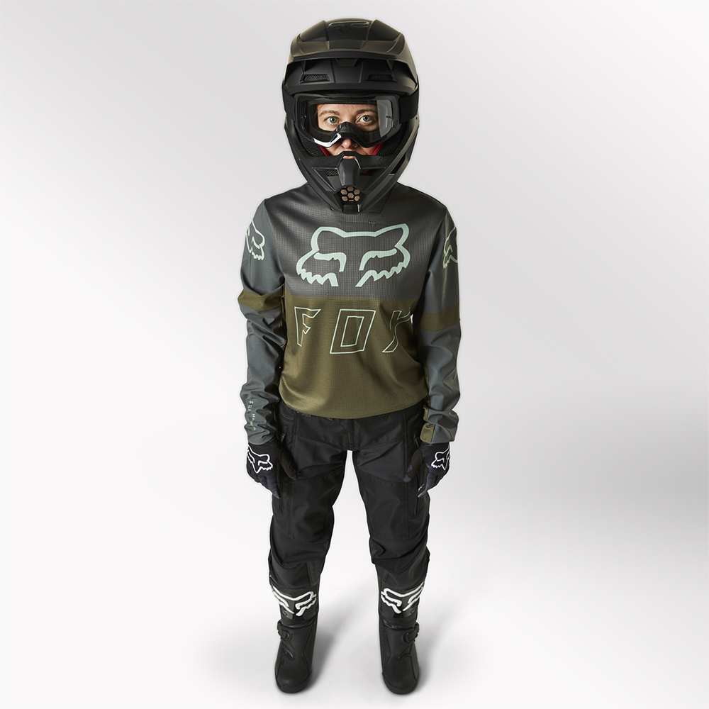 Fox Legion LT Womens Green Motocross Jersey - Image 6
