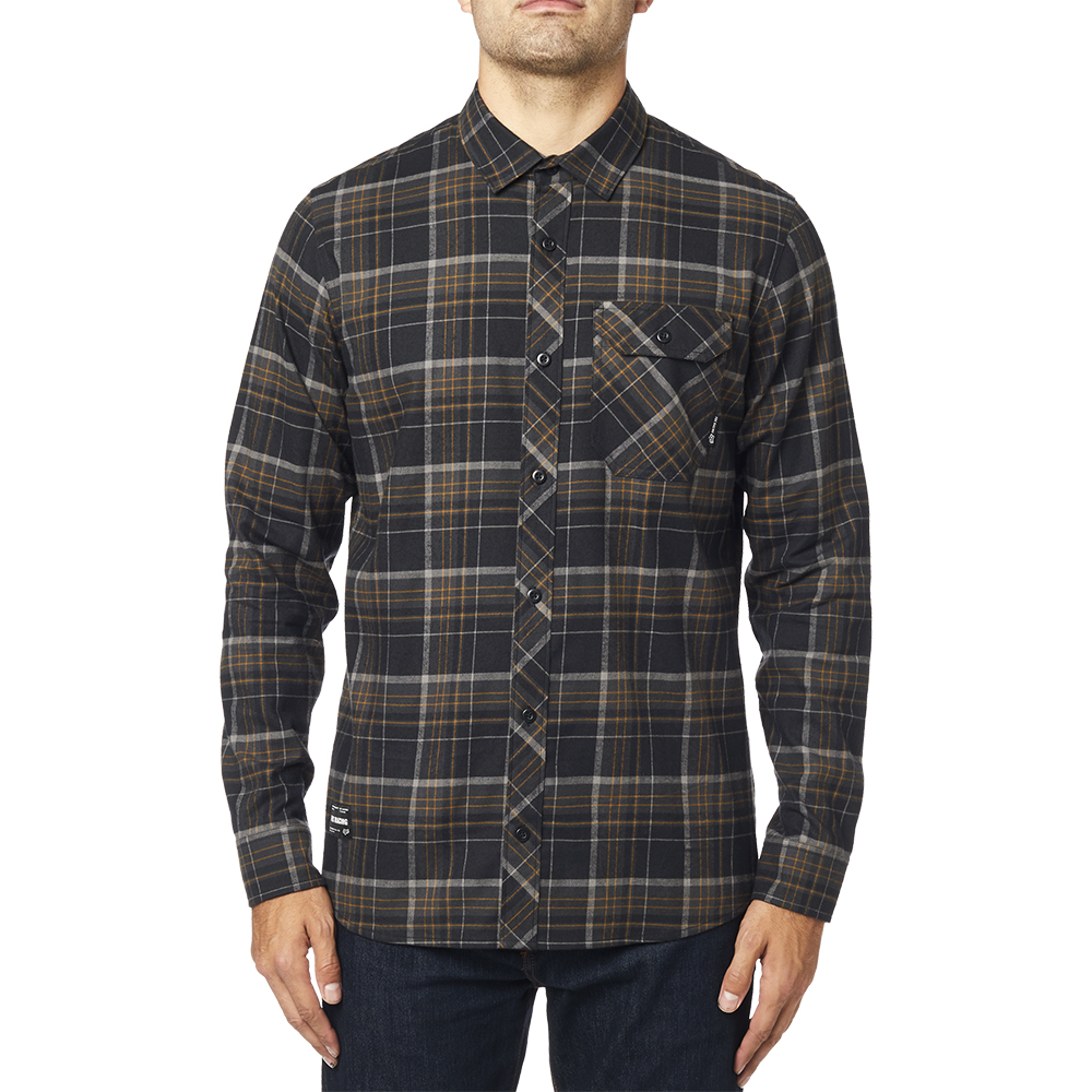 Flannel Fox Gamut Stretch Black - Image 1