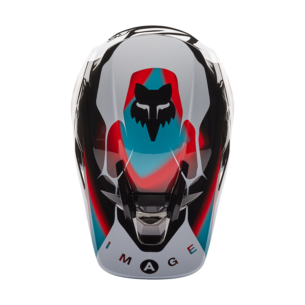 Fox V3 RS SYZ MIPS ECE Motocross Helmet Black/White - Image 3