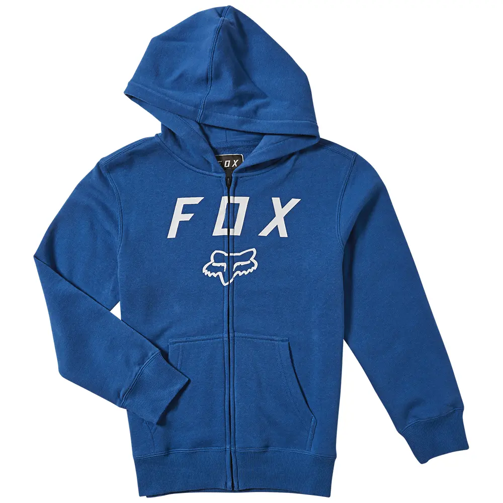 Fox Legacy Moth Youth Royal Blue Zip Fleece