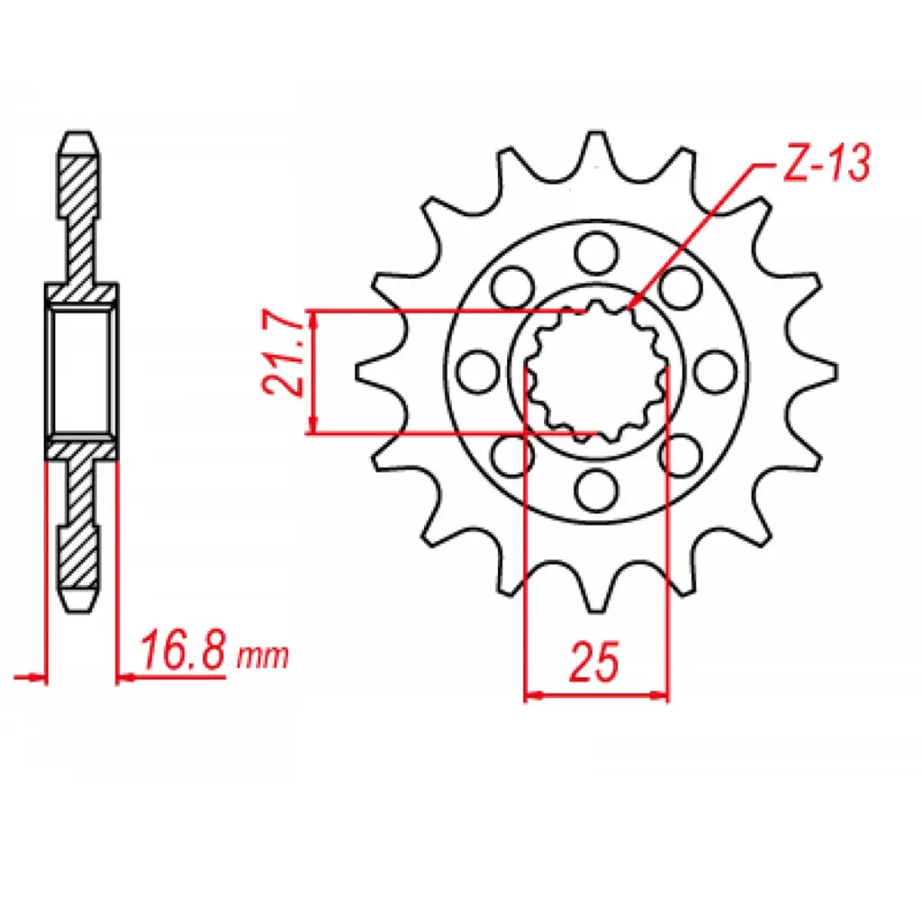 SPKT FRONT OE STEEL 1373 16T #520