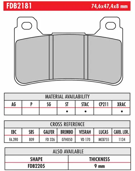 FERODO BRAKE BPADS