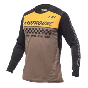 Fasthouse Alloy Mesa Long Sleeve Jersey Heather Gold/Brown - Image 1