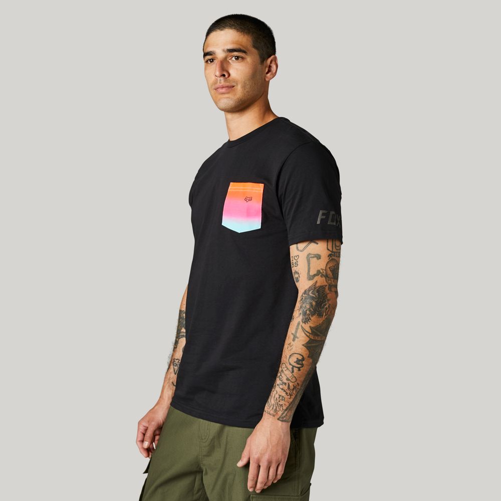 Fox Pyre Pocket Premium Tee Black - Image 1