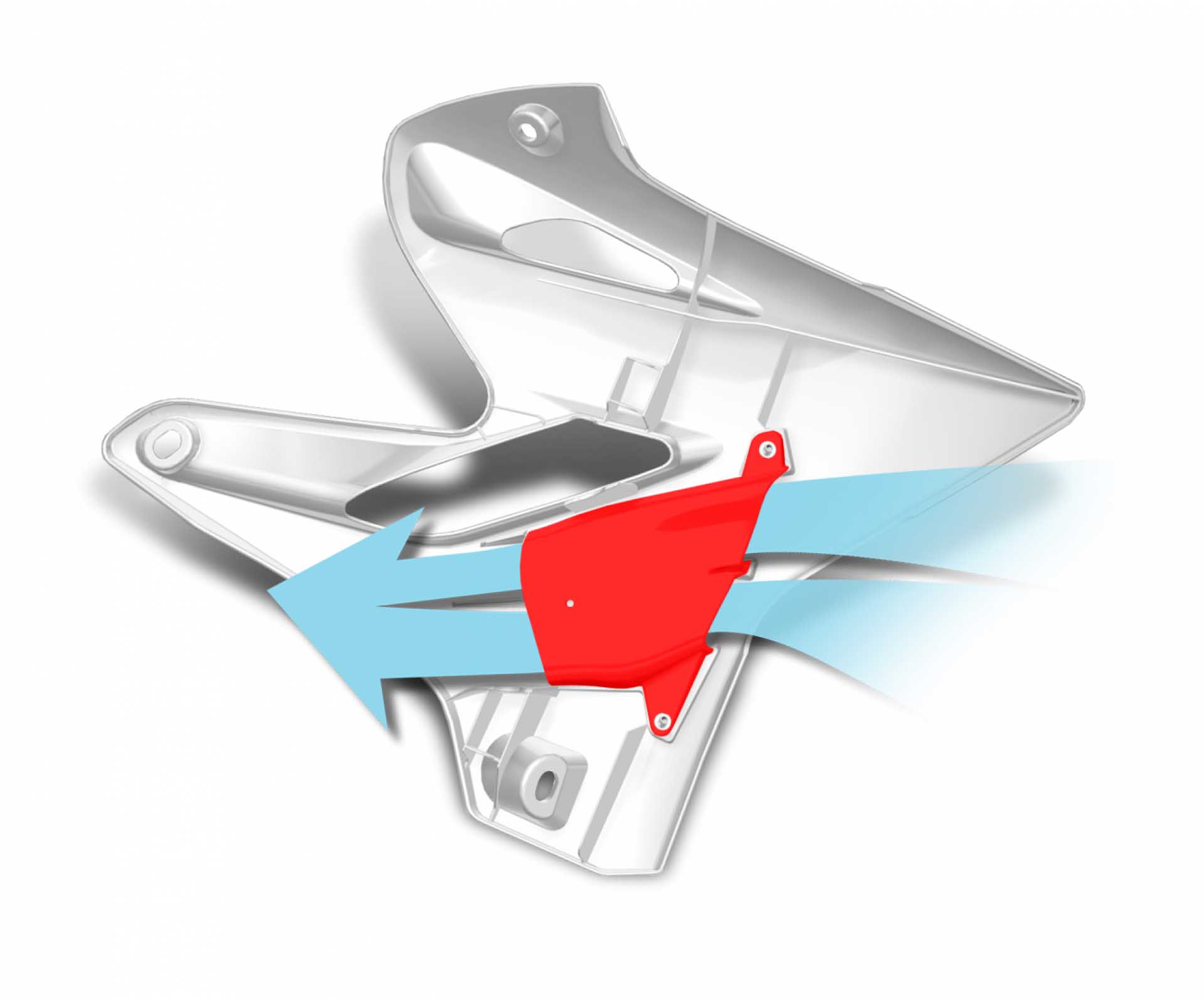 SHROUD YZ125 YZ250/X 05-16 WHT - Image 2