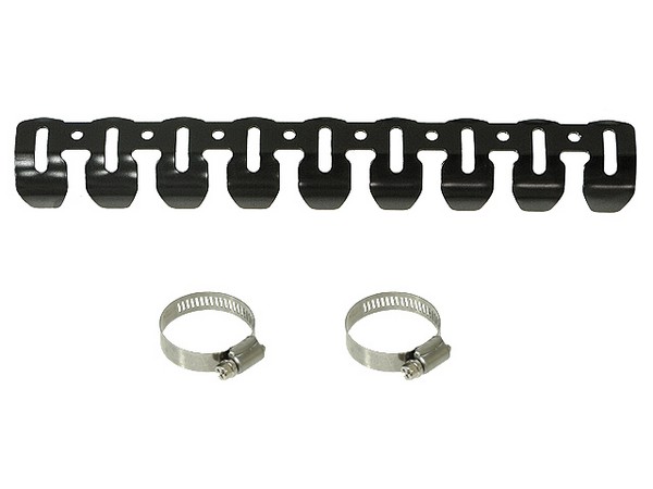 EXHAUST PIPE GUARD ALUMINIUM UNIVERSAL FOR 4 STROKE BIKES PROTECTS HEAD PIPE FROM STONE/ROCKS - Image 1