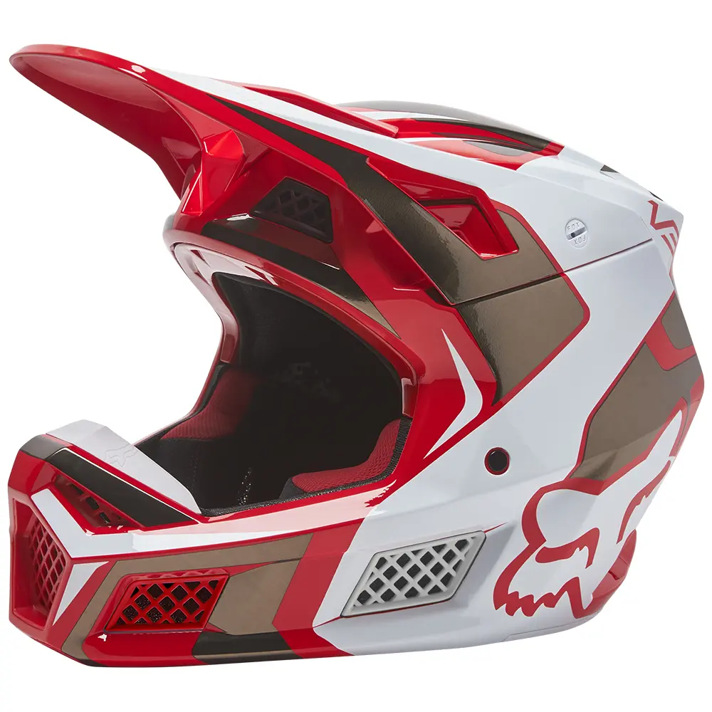 Fox V3 RS Mirer Red Motocross Helmet