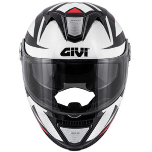 Givi Sydeny Flip Front Helmet Matte Black/White/Red - Image 1