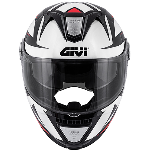 Givi Sydeny Flip Front Helmet Matte Black/White/Red - Image 1