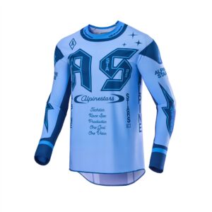 Alpinestars Techstar Limited Edition Steeler Motocross Jersey Light Blue/Sapphire Blue - Image 1