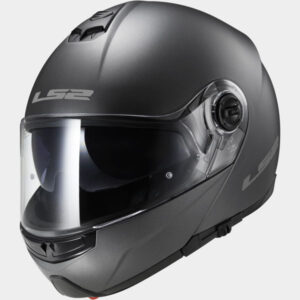 Flip Front Helmet LS2 FF325 Strobe Solid Matt Titanium - Image 2