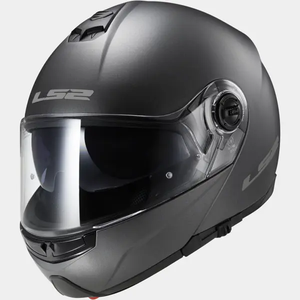 Flip Front Helmet LS2 FF325 Strobe Solid Matt Titanium
