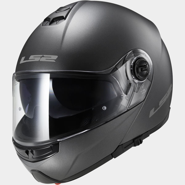 Flip Front Helmet LS2 FF325 Strobe Solid Matt Titanium - Image 2