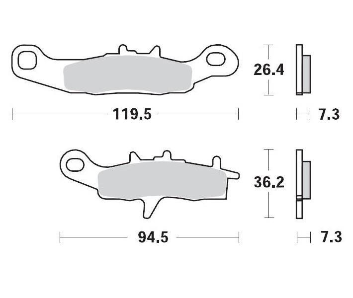 BRAKE PADS FRONT MOTO MASTER FOR HUSQVARNA KAWASAKI SUZUKI - Image 1