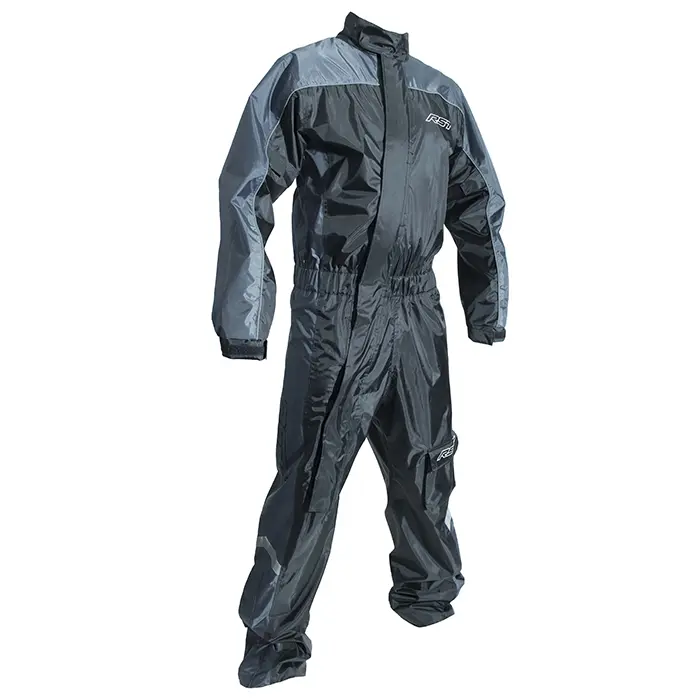 RST WATERPROOF 1 PC RAINSUIT [BLACK/SILVER] 40 S